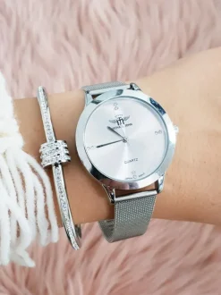 Best Damski Zegarek Ferri Srebrny Zegarki