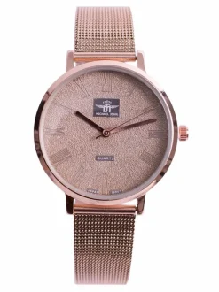 Best Michael John Damski Zegarek Elis Różowe Złoto / Złota Tarcza