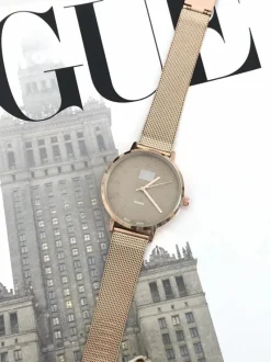 Best Michael John Damski Zegarek Elis Różowe Złoto / Złota Tarcza