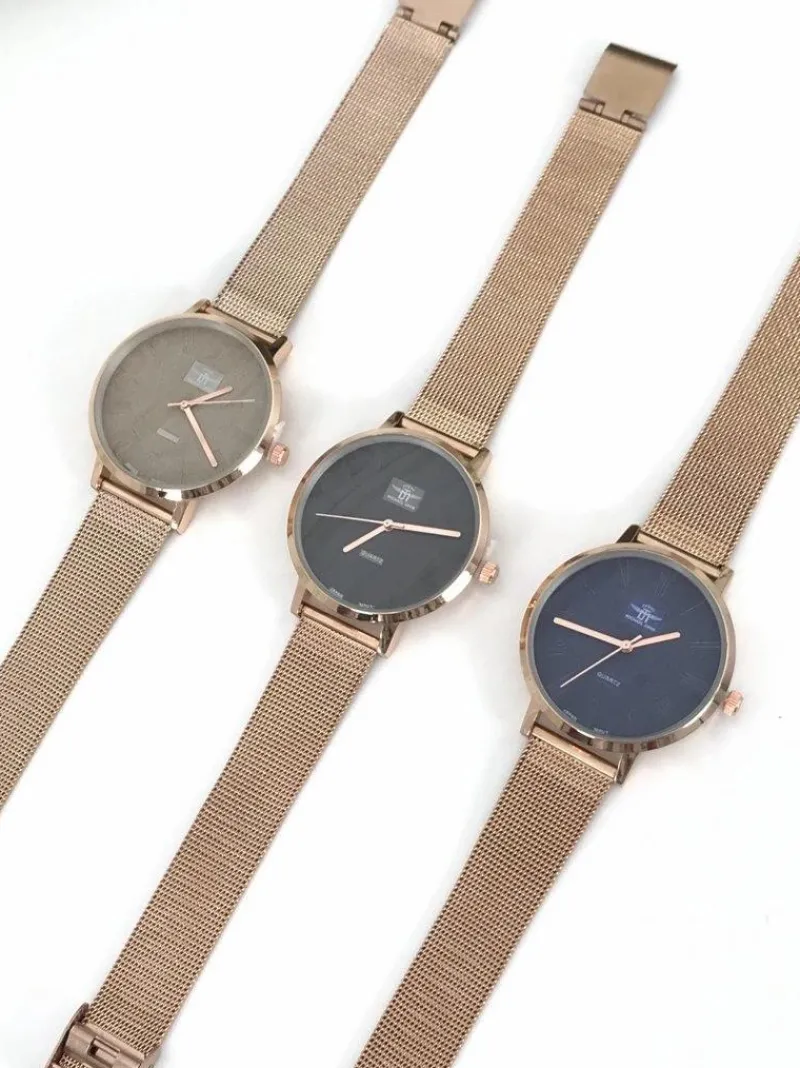 Best Michael John Damski Zegarek Elis Różowe Złoto / Złota Tarcza