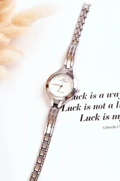 Giorgio&Dario Damski Zegarek Na Bransolecie Giorgio & Dario Srebrny Z Białą Tarczą Pisento