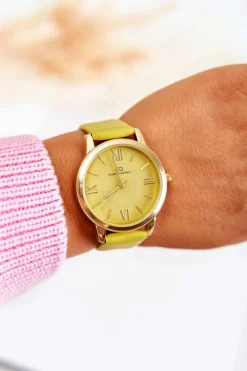 Zegarki>Giorgio&Dario Damski Zegarek Na Skórzanym Pasku Zielony