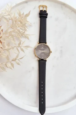 Zegarki>Giorgio&Dario Damski Zegarek Na Skórzanym Pasku Giorgio & Dario GDM230411 Czarny