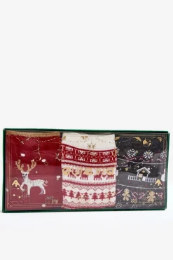 Outlet Aura.via Damski Zestaw Świątecznych Skarpetek 3-Pak
