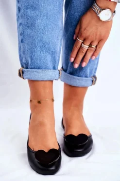 Outlet ZAXY Damskie Baleriny Pachnące Gumowe Czarne FF285050