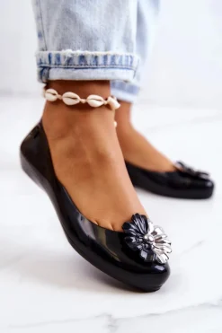 Baleriny Klasyczne>ZAXY Damskie Baleriny Pachnące Gumowe JJ285048 Czarne