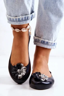 Baleriny Klasyczne></noscript>ZAXY Damskie Baleriny Pachnące Gumowe JJ285048 Czarne