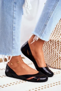 Baleriny Klasyczne>ZAXY Damskie Baleriny Pachnące Gumowe Czarne FF285053