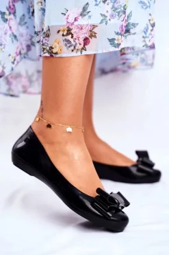 Clearance ZAXY Damskie Baleriny Pachnące Gumowe Czarne FF285057