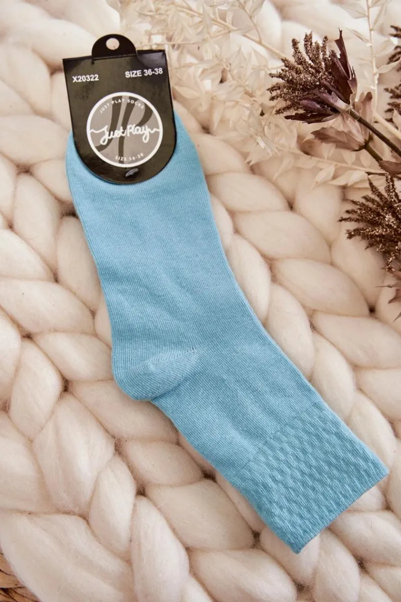 Sale Damskie Bawełniane Klasyczne Skarpetki Niebieskie Skarpetki|Skarpetki