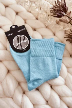 Sale Damskie Bawełniane Klasyczne Skarpetki Niebieskie Skarpetki|Skarpetki