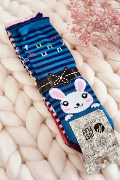 Skarpetki|Skarpetki>Just Play Damskie Bawełniane Śmieszne Skarpetki W Paski 5-Pak Multikolor