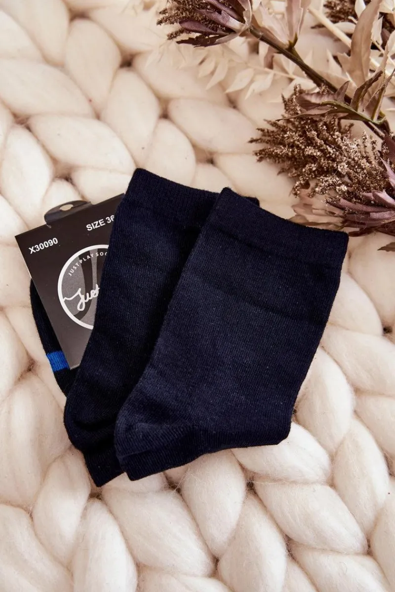 Online Damskie Bawełniane Skarpetki Niebieski Wzór Granatowe Skarpetki|Skarpetki