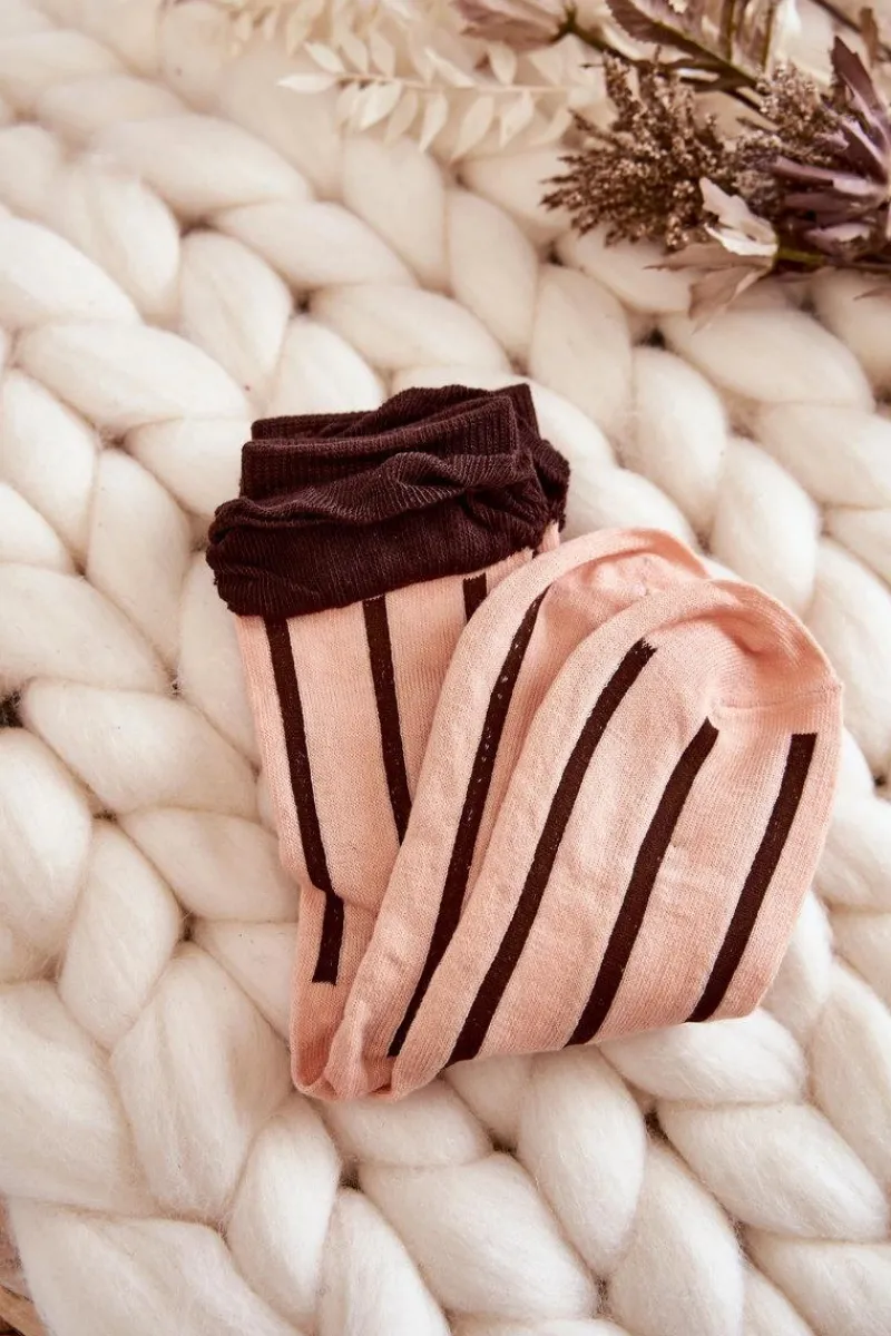 Skarpetki|Skarpetki>Just Play Damskie Bawełniane Skarpety W Paski 5-Pak Multikolor