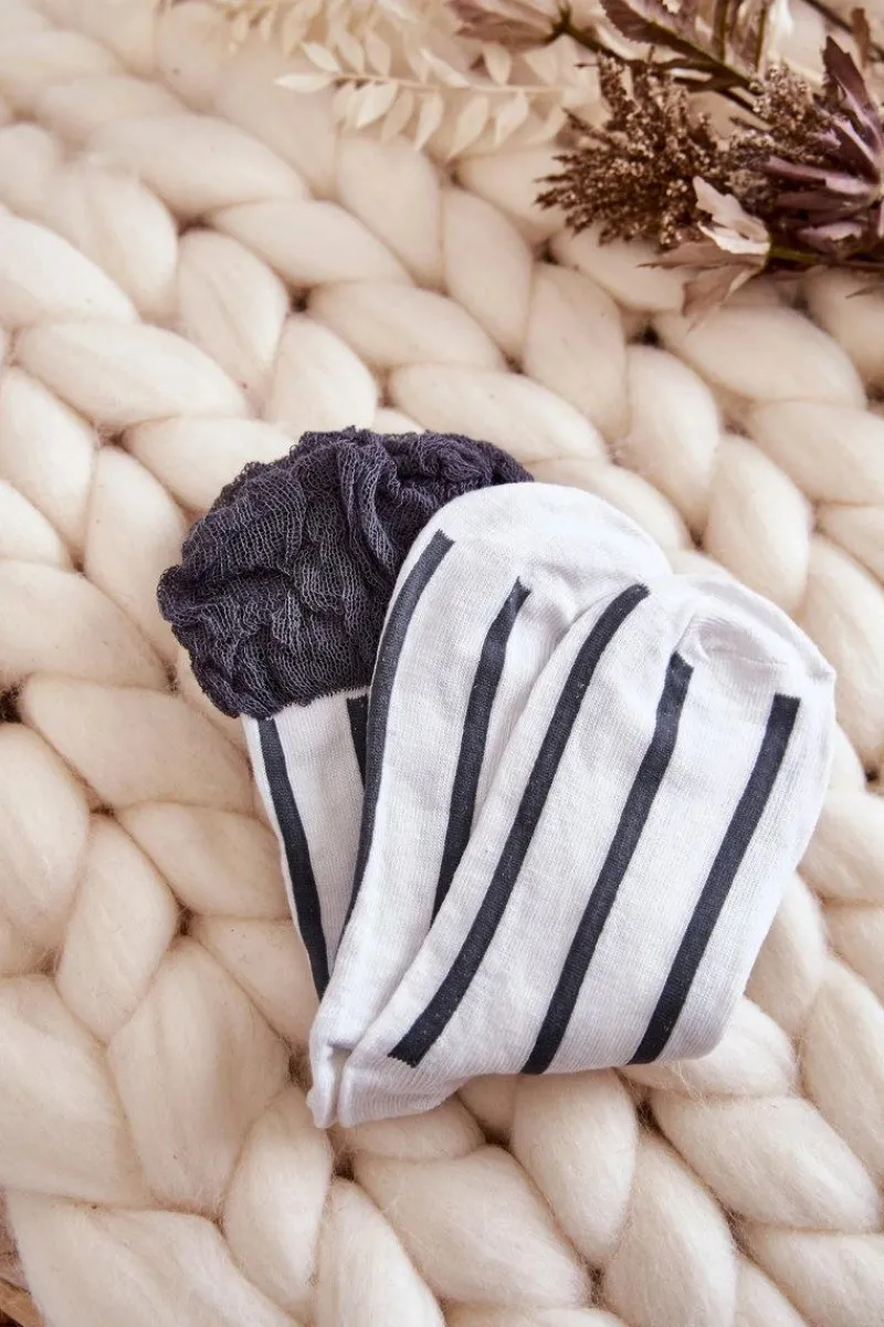 Skarpetki|Skarpetki>Just Play Damskie Bawełniane Skarpety W Paski 5-Pak Multikolor