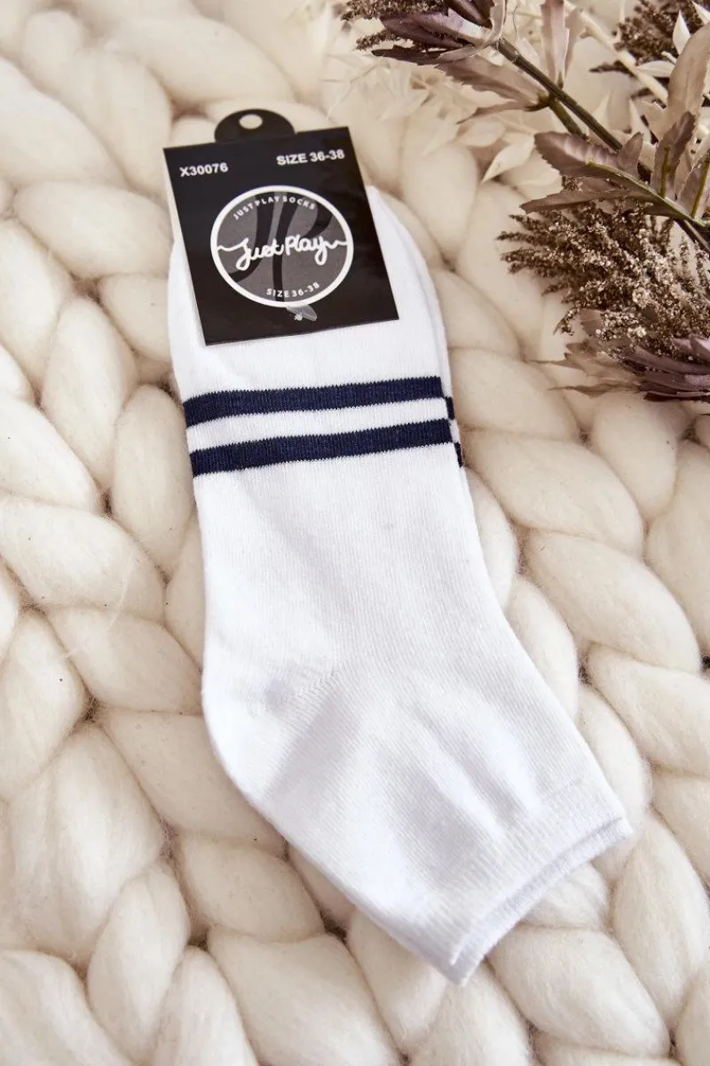 Skarpetki|Skarpetki>Just Play Damskie Bawełniane Skarpety Za Kostkę Białe