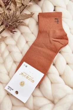 Outlet Just Play Damskie Bawełniane Skarpety Camel