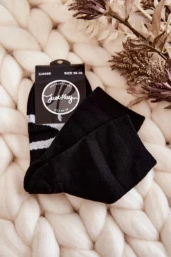 Discount Damskie Bawełniane Skarpetki Biały Wzór Czarne Skarpetki|Skarpetki