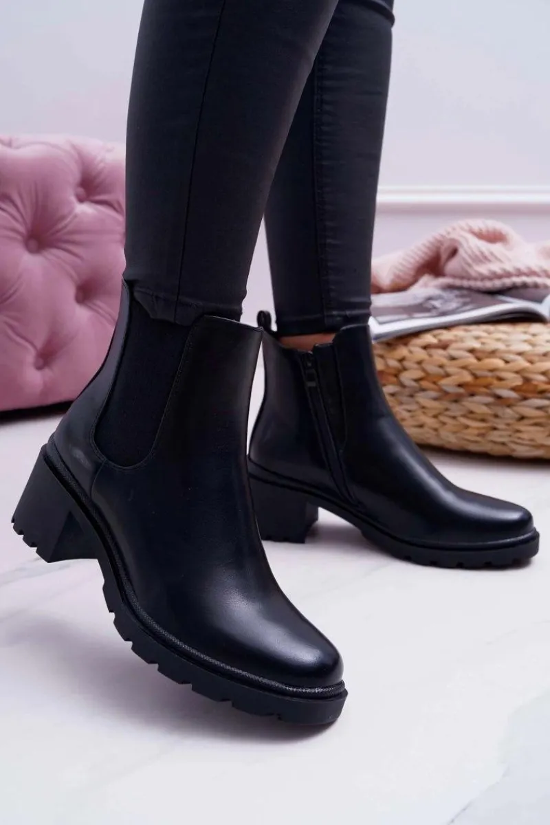 Sale Damskie Botki Czarne Disquared Damskie Botki Na Słupku|Botki Zimowe Damskie