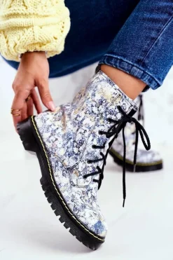 Best Maciejka Damskie Botki Glany Workery Wielokolorowe 01609-39/00-6