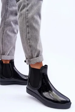 Hot Damskie Botki Kalosze Czarne Deila Damskie Kalosze Damskie|Botki Wiosenne