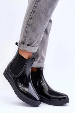 Hot Damskie Botki Kalosze Czarne Deila Damskie Kalosze Damskie|Botki Wiosenne
