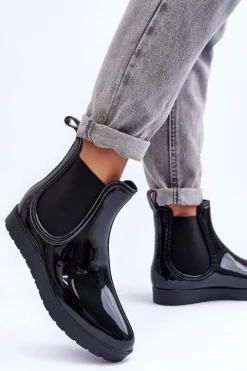 Hot Damskie Botki Kalosze Czarne Deila Damskie Kalosze Damskie|Botki Wiosenne