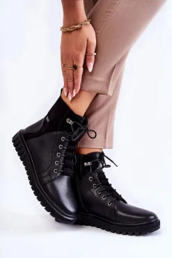 Damskie Trapery|Botki Sznurowane><noscript><img width=