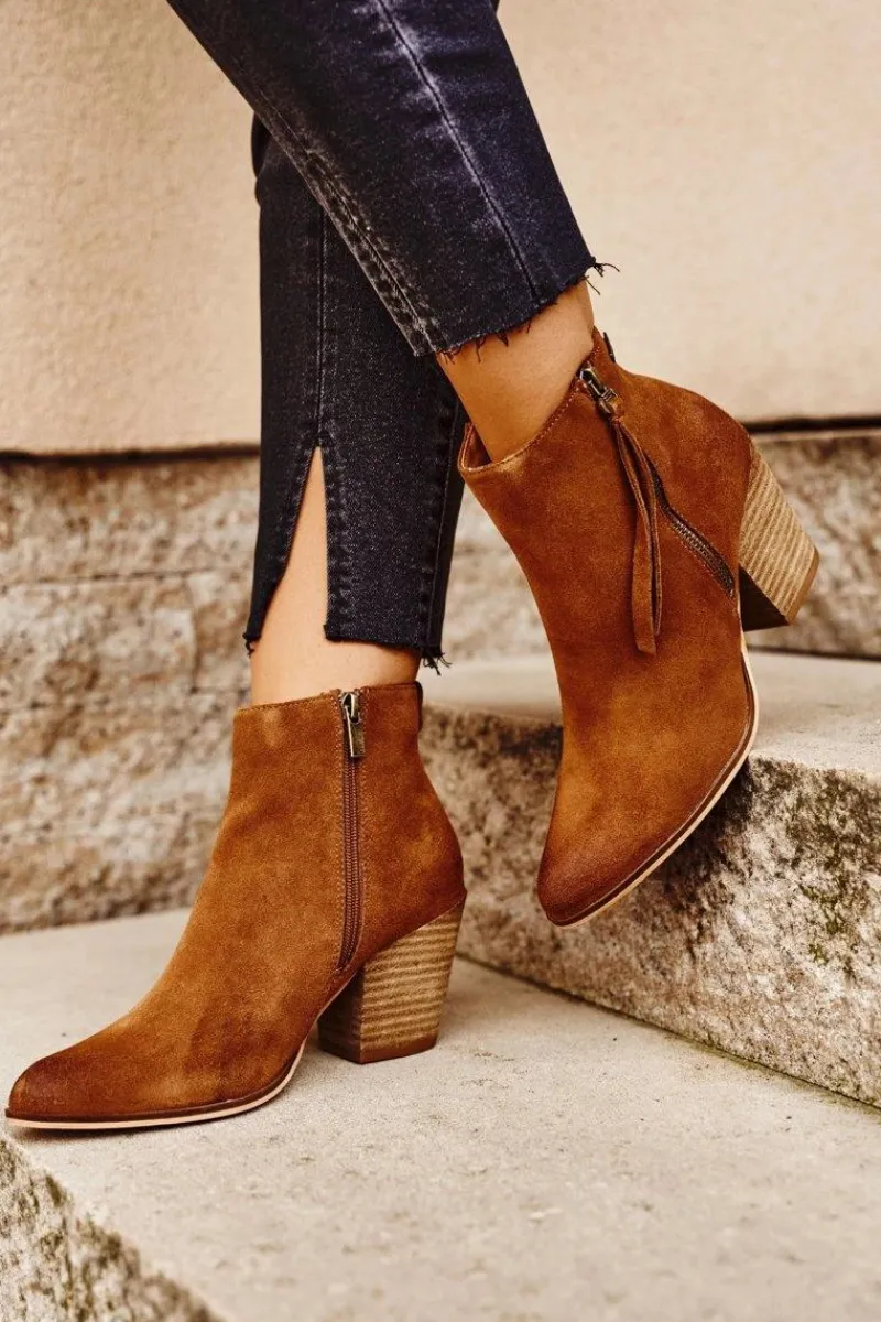 New Damskie Botki Na Słupku Big Star Camel GG274364 Damskie Botki Na Słupku|Brązowe I Beżowe Botki