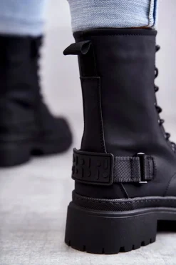 Online Damskie Botki Ocieplane Na Suwak Czarne Fabiola Damskie Botki Sznurowane|Czarne Botki