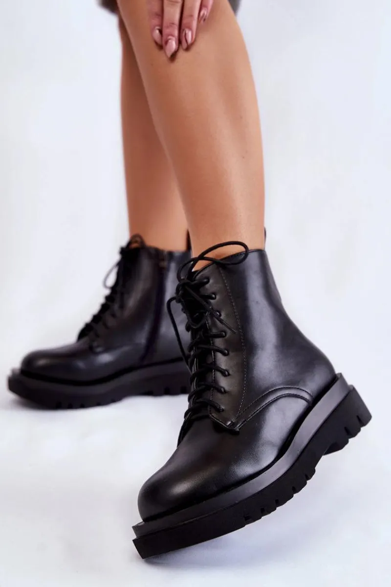 Online Boto Damskie Botki Ocieplane Na Suwak Czarne Leroy