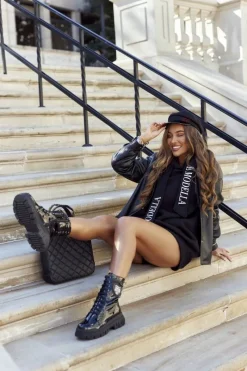 Damskie Trapery|Botki Sznurowane><noscript><img width=