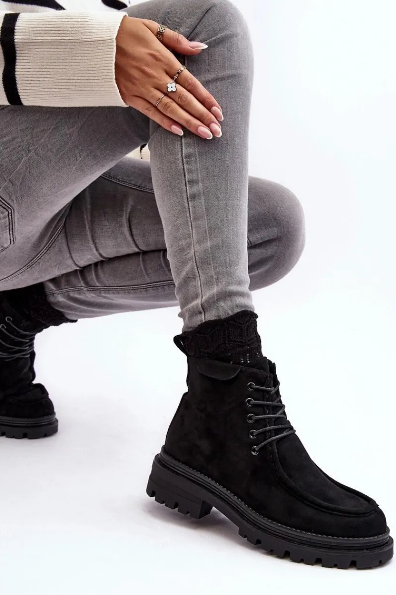 New Damskie Botki Trapery Na Suwak Czarne Apolosi Damskie Botki Ocieplane|Damskie Trapery