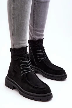 New Damskie Botki Trapery Na Suwak Czarne Apolosi Damskie Botki Ocieplane|Damskie Trapery