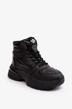 Hot Lee Cooper Damskie Botki Trapery Na Grubej Podeszwie LCJ-23-44-1973L Czarne