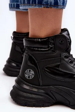 Hot Lee Cooper Damskie Botki Trapery Na Grubej Podeszwie LCJ-23-44-1973L Czarne