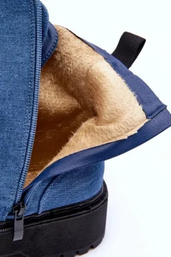 Discount Damskie Botki Workery Niebieskie Teflorna Damskie Botki Sznurowane|Brązowe I Beżowe Botki