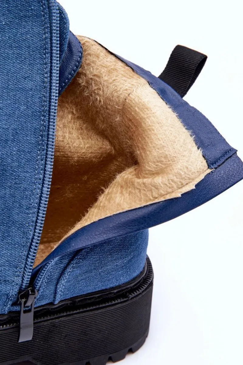 Discount Damskie Botki Workery Niebieskie Teflorna Damskie Botki Sznurowane|Brązowe I Beżowe Botki