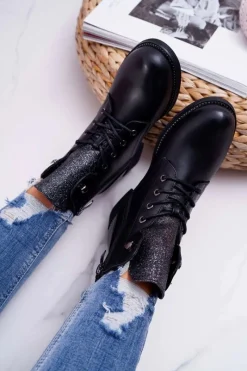 Botki Sznurowane|Botki Płaskie><noscript><img width=