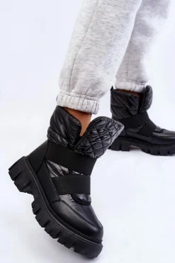 Clearance Damskie Botki Z Ociepleniem Czarne Feritos Damskie Damskie Trapery|Czarne Botki