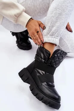 Clearance Damskie Botki Z Ociepleniem Czarne Feritos Damskie Damskie Trapery|Czarne Botki