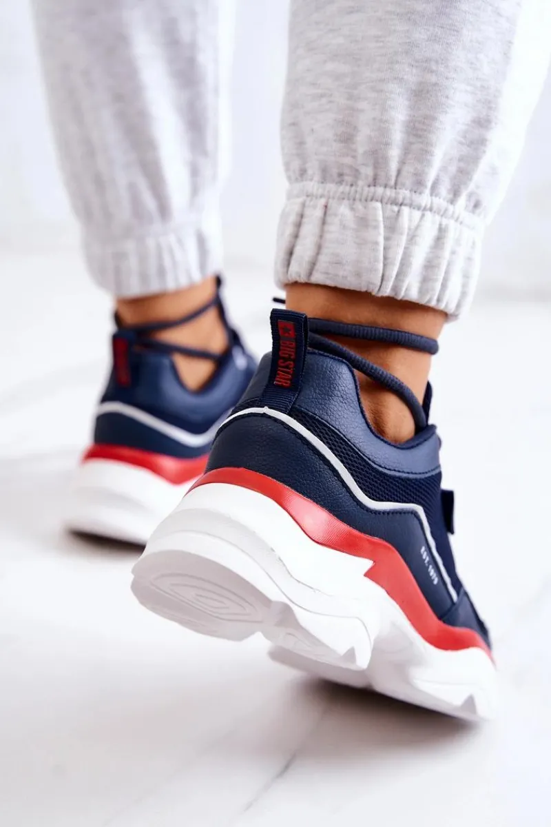 Buty Sportowe Big Star|Sneakersy Damskie>Big Star Shoes Damskie Buty Sportowe Big Star JJ274A117 Granatowe
