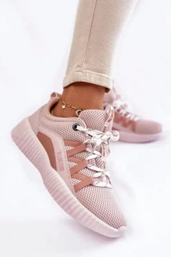 Big Star Shoes Damskie Buty Sportowe Big Star KK274058 Różowe