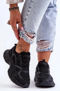 Sneakersy Damskie>Boto Damskie Buty Sportowe Czarne Contiro