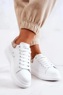 Clearance Damskie Buty Sportowe JJ2N4051 Biało-Różowe Damskie Sneakersy Damskie