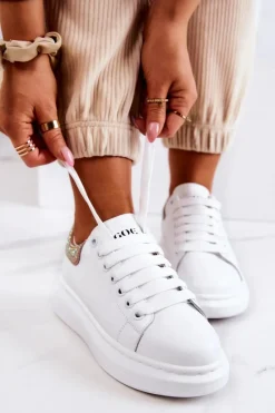 Clearance Damskie Buty Sportowe JJ2N4051 Biało-Różowe Damskie Sneakersy Damskie