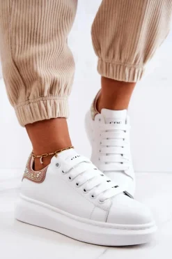 Clearance Damskie Buty Sportowe JJ2N4051 Biało-Różowe Damskie Sneakersy Damskie