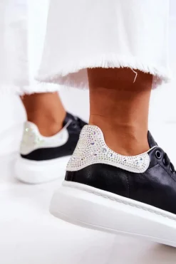 Sneakersy Damskie>GOE Damskie Buty Sportowe JJ2N4052 Czarno-Białe