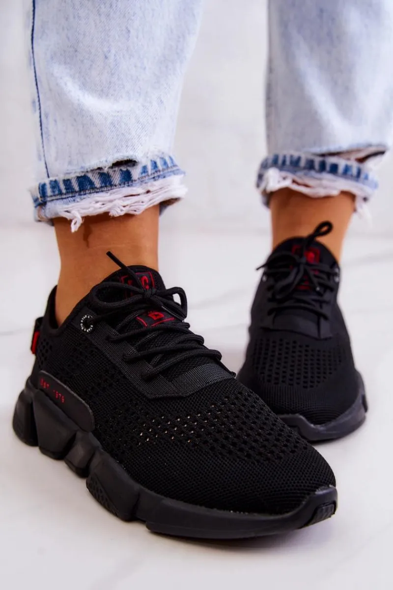 Buty Sportowe Big Star>Big Star Shoes Damskie Buty Sportowe Memory Foam Big Star JJ274273 Czarne