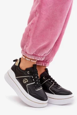 Online Damskie Buty Sportowe Na Platformie Czarne Caldeno Damskie Buty Sportowe Na Platformie|Sneakersy Damskie